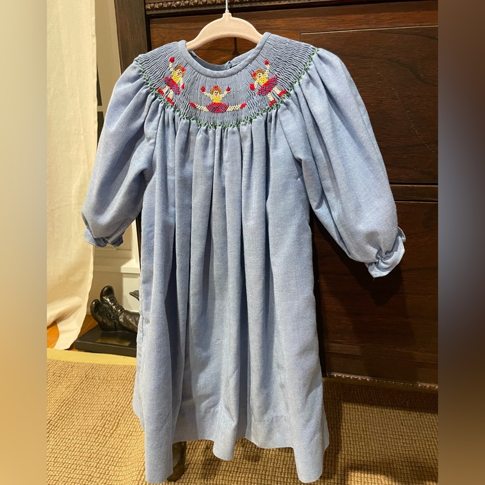 Be Mine 18m EUC $24 Smocked Bib Cheerleader Dress